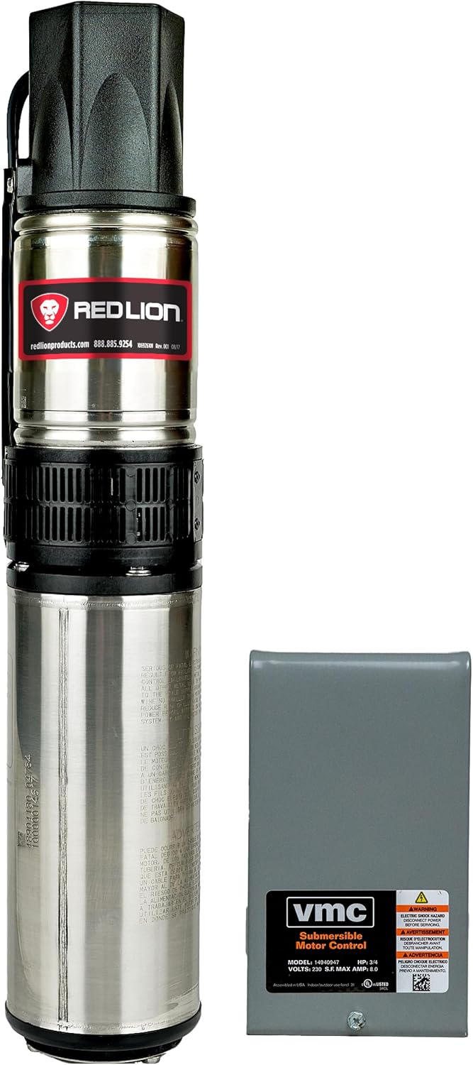 Red Lion RL12G05-3W2V 1/2 HP 4″ Submersible Well Pump, 12 GPM