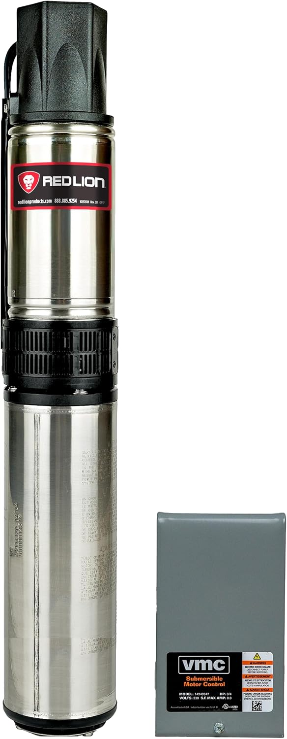 Red Lion RL22G10-3W2V 1 HP 4″ Submersible Well Pump, 22 GPM