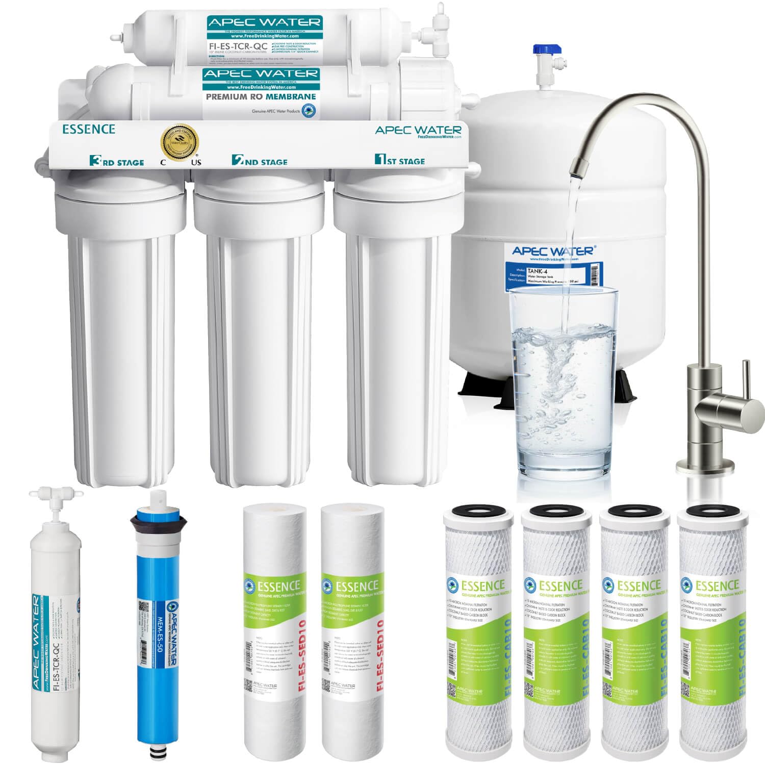 APEC Water Systems ROES-50 5-Stage Under-Sink Reverse Osmosis System